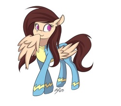 Size: 484x424 | Tagged: safe, artist:eljonek, oc, oc:night rose, pony, clothes, uniform, wonderbolts uniform