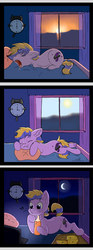Size: 1000x2701 | Tagged: safe, artist:zobaloba, oc, oc only, oc:tozuma, pony, bed, colored, comic, commission, funny, sketch, sleeping, solo, ych example, ych result
