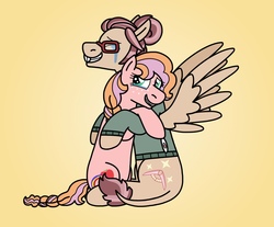 Size: 1856x1536 | Tagged: safe, artist:kindheart525, oc, oc only, oc:honeycrisp, oc:solomon, earth pony, mule, pegamule, pegasus, pony, kindverse, bucktooth, crying, female, glasses, husband and wife, male, offspring, parent:big macintosh, parent:cheerilee, parent:moondancer, parents:cheerimac, pregnancy test, pregnant, sperm donation
