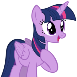 Size: 5100x5123 | Tagged: safe, artist:twilirity, thorax, twilight sparkle, alicorn, pony, g4, to where and back again, absurd resolution, disguise, disguised changeling, fake twilight, female, open mouth, raised hoof, simple background, solo, transparent background, twilight sparkle (alicorn), vector