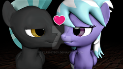 Size: 1024x576 | Tagged: safe, artist:class37boy, cloudchaser, thunderlane, pony, g4, 3d, deviantart watermark, female, male, obtrusive watermark, ship:thunderchaser, shipping, straight, watermark