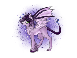 Size: 2048x1536 | Tagged: safe, artist:melonseed11, oc, oc only, oc:perilous skies, oc:porcelain skies, bat pony, pony, antennae, male, rule 63, solo, stallion