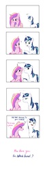 Size: 984x3720 | Tagged: safe, artist:luciferamon, princess cadance, shining armor, alicorn, pony, unicorn, g4, comic, dialogue, female, husband and wife, looking at each other, male, mare, married couple, open mouth, question mark, ship:shiningcadance, shipping, smiling, stallion, straight, whispering