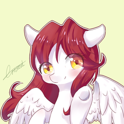 Size: 500x500 | Tagged: safe, artist:crescentmary, oc, oc only, pegasus, pony, female, mare, solo, waving