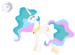 Size: 1989x1469 | Tagged: safe, artist:mylittlepon3lov3, princess celestia, pony, g4, crying, female, mare, mare in the moon, moon, scar, simple background, solo, transparent background