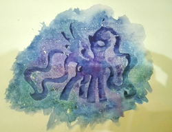 Size: 1950x1494 | Tagged: safe, artist:hilloty, princess luna, pony, g4, female, solo, traditional art, watercolor painting