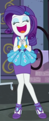Size: 466x1147 | Tagged: safe, screencap, rarity, equestria girls, g4, my little pony equestria girls: better together, street chic, autumn, big smile, bracelet, clothes, cropped, cute, dress, eyes closed, eyeshadow, female, geode of shielding, happy, high heels, jewelry, legs, magical geodes, makeup, open mouth, pencil skirt, rarara, raribetes, rarity peplum dress, shoes, skirt, sleeveless, sleeveless dress, smiling, solo, volumetric mouth