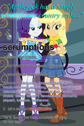Size: 626x937 | Tagged: safe, edit, edited screencap, screencap, applejack, rarity, equestria girls, g4, my little pony equestria girls: better together, street chic, cropped, geode of shielding, implied lesbian, implied rarijack, implied shipping, magical geodes, out of context, shipping fuel