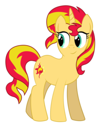 Size: 2143x2680 | Tagged: safe, artist:up-world, sunset shimmer, pony, unicorn, g4, female, high res, mare, simple background, smiling, solo, transparent background