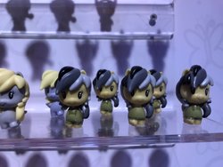 Size: 1024x768 | Tagged: safe, daring do, derpy hooves, pony, g4, cutie mark crew, female, irl, merchandise, photo, toy, toy fair, toy fair 2019