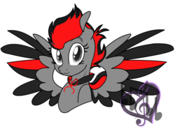 Size: 1600x1200 | Tagged: safe, artist:songheartva, oc, oc only, oc:ruza, pegasus, pony, bust, colored wings, female, mare, multicolored wings, portrait, simple background, solo, transparent background