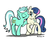 Size: 1000x790 | Tagged: safe, artist:yewdee, bon bon, lyra heartstrings, sweetie drops, earth pony, pony, unicorn, g4, adorabon, cheek kiss, cute, eyes closed, female, kissing, lesbian, lyrabetes, mare, raised hoof, ship:lyrabon, shipping, simple background, smiling, white background