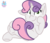 Size: 1462x1248 | Tagged: safe, artist:rainbow eevee, part of a set, sweetie belle, pony, g4, cheek fluff, crossed legs, cute, cutie mark crusaders, female, filly, foal, frog (hoof), hoof on face, looking at you, one ear down, signature, simple background, sitting, smiling, solo, transparent background, underhoof