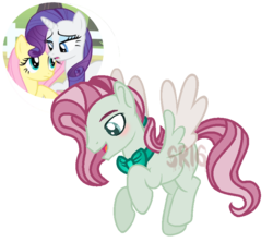 Size: 775x689 | Tagged: safe, artist:superrosey16, fluttershy, rarity, oc, pegasus, pony, g4, base used, female, lesbian, magical lesbian spawn, male, offspring, parent:fluttershy, parent:rarity, parents:flarity, ship:flarity, shipping, simple background, stallion, transparent background