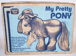 Size: 800x591 | Tagged: safe, retro leap, pony, my pretty pony, box art, cowboy hat, hat, toy