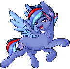 Size: 144x142 | Tagged: safe, artist:ak4neh, oc, oc only, oc:star visualz, pegasus, pony, animated, female, gif, mare, pixel art, simple background, solo, transparent background
