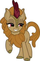 Size: 3000x4513 | Tagged: safe, artist:cloudy glow, fern flare, kirin, g4, sounds of silence, .ai available, background kirin, cloven hooves, female, raised hoof, simple background, smiling, solo, transparent background, vector