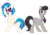 Size: 4200x2912 | Tagged: safe, artist:yaco, dj pon-3, octavia melody, vinyl scratch, earth pony, pony, unicorn, g4, bowtie, female, mare, simple background, smiling, transparent background