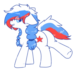 Size: 2200x2000 | Tagged: safe, artist:etoz, oc, oc only, oc:marussia, earth pony, pony, butt, female, floppy ears, happy, high res, mare, nation ponies, plot, ponified, russia, simple background, smiling, solo, transparent background