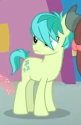 Size: 182x281 | Tagged: safe, screencap, sandbar, yona, earth pony, pony, g4, interseason shorts, teacher of the month (episode), cropped, cutie mark, male, offscreen character