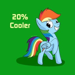 Size: 1500x1500 | Tagged: safe, artist:exobass, rainbow dash, pony, g4, 20% cooler, female, green background, mare, simple background, solo, wings