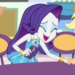 Size: 863x863 | Tagged: safe, screencap, applejack, rarity, equestria girls, equestria girls series, g4, rollercoaster of friendship, cropped, geode of shielding, magical geodes
