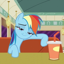 Size: 576x576 | Tagged: safe, screencap, rainbow dash, pony, g4, the saddle row review, cropped, rainbow dash is best facemaker