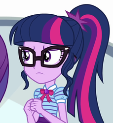 Size: 990x1079 | Tagged: safe, screencap, sci-twi, twilight sparkle, equestria girls, g4, my little pony equestria girls: better together, text support, text support: rarity, cropped, geode of telekinesis, magical geodes