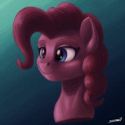 Size: 1500x1500 | Tagged: safe, artist:sa1ntmax, pinkie pie, earth pony, pony, g4, bust, female, gradient background, portrait, solo