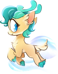 Size: 500x628 | Tagged: safe, artist:loneless-art, alice the reindeer, deer, pony, reindeer, g4, my little pony best gift ever, adoralice, cloven hooves, colored pupils, cute, female, simple background, solo, transparent background, underhoof