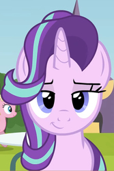 Size: 400x600 | Tagged: safe, artist:agrol, starlight glimmer, pony, unicorn, time for two, g4, animated at source, cropped, cute, fan animation, female, glimmerbetes, lidded eyes, mare, smiling, smirk, solo focus, youtube link