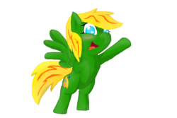 Size: 1080x720 | Tagged: safe, artist:ndogmario, oc, oc only, oc:gnarly streaks, pegasus, pony, bipedal, simple background, transparent background