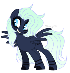 Size: 1280x1341 | Tagged: safe, artist:mintoria, oc, oc only, oc:shadow aura, pegasus, pony, base used, female, mare, simple background, solo, transparent background