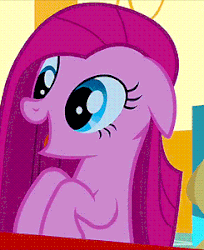 Size: 245x300 | Tagged: safe, edit, edited screencap, screencap, pinkie pie, earth pony, pony, g4, party of one, animated, cute, cuteamena, diapinkes, female, floppy ears, gif, laughing, mare, open mouth, pinkamena diane pie, solo