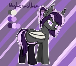 Size: 3434x3000 | Tagged: safe, artist:vipy, oc, oc only, oc:nightwalker, pony, clothes, female, high res, mare, reference sheet, socks, solo, stockings, thigh highs