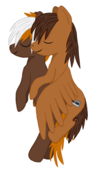 Size: 1350x2300 | Tagged: safe, artist:nevermourn, oc, oc only, oc:wiley waves, earth pony, pegasus, pony, brown mane, cuddling, cute, eyes closed, gay, hug, lying down, male, oc x oc, on side, shipping, simple background, sleeping, smiling, snuggling, stallion, transparent background, winghug, wings