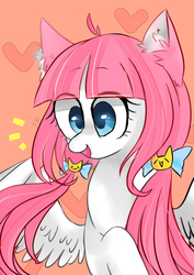 Size: 2952x4169 | Tagged: safe, artist:lity, oc, oc only, pegasus, pony, cute, ear fluff, pigtails, smiling, solo