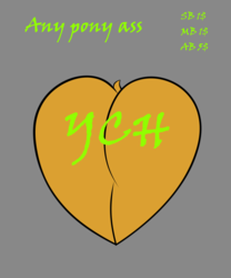 Size: 1500x1800 | Tagged: safe, artist:hellsmenser, pony, butt, commission, heart butt, plot, rear view, simple background, solo, vector, your character here