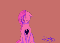 Size: 3509x2550 | Tagged: safe, artist:omega-scarlett, pinkie pie, earth pony, pony, g4, empty, high res, pinkamena diane pie, sad