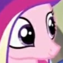 Size: 374x374 | Tagged: safe, screencap, princess cadance, alicorn, pony, a flurry of emotions, g4, blurry, close-up, cropped, faic, female, mare, needs more jpeg, png, reaction image, smiling, solo focus, zoomed in