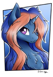 Size: 698x1024 | Tagged: safe, artist:silver ring, oc, oc only, oc:lunarstarpony, pony, 2018, bust, portrait, solo