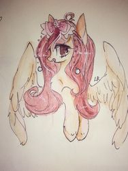 Size: 960x1280 | Tagged: safe, artist:lity, pegasus, pony, open mouth, solo, traditional art