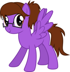 Size: 1174x1206 | Tagged: safe, artist:chipmagnum, oc, oc only, pegasus, pony, g4, female, glasses, looking at you, mare, simple background, solo, spread wings, transparent background, vector, wings