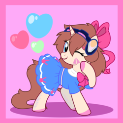 Size: 4085x4076 | Tagged: safe, artist:mlp-touchscreen, oc, oc only, oc:diva, pony, unicorn, absurd resolution, bow, clothes, dress, female, hair bow, mare, solo