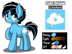 Size: 2000x1500 | Tagged: safe, artist:thecoldsbarn, oc, oc only, oc:cold dream, pony, unicorn, male, raised hoof, reference sheet, simple background, solo, stallion, white background