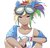 Size: 1494x1431 | Tagged: safe, artist:30clock, kotobukiya, rainbow dash, human, g4, anime, clothes, cup, dark skin, drink, female, goggles, humanized, kotobukiya rainbow dash, looking at you, simple background, solo, straw, tan, tank top, tanned, tongue out, white background, wristband