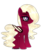 Size: 358x431 | Tagged: safe, artist:blossomic, oc, oc only, oc:crimson apple, bat pony, pony, female, hair over one eye, mare, signature, simple background, smiling, solo, transparent background