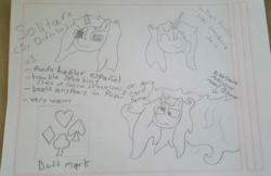 Size: 831x538 | Tagged: safe, artist:defector, oc, oc:solitaire, pony, unicorn, female, head, implied mexican, mare, massive mane, simple background, traditional art, ñ