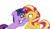 Size: 2048x1196 | Tagged: dead source, safe, artist:php77, edit, edited screencap, editor:php77, screencap, sci-twi, sunset shimmer, twilight sparkle, pony, unicorn, equestria girls, equestria girls specials, g4, my little pony equestria girls: better together, my little pony equestria girls: spring breakdown, cutie mark, equestria girls ponified, female, glasses, not a vector, scrunchy face, unicorn sci-twi