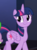 Size: 631x844 | Tagged: safe, screencap, spike, twilight sparkle, alicorn, pony, g4, my little pony: friendship is magic, the parent map, cropped, cute, female, folded wings, looking at something, male, offscreen character, offscreen male, smiling, solo focus, twilight sparkle (alicorn), walking, wings